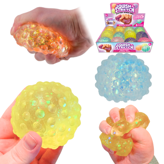 Squishy & Stretchy Glitter Pimple Stress Ball