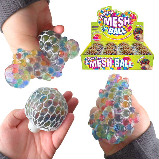 Mesh-Covered Orb Squishy Sensory Ball
