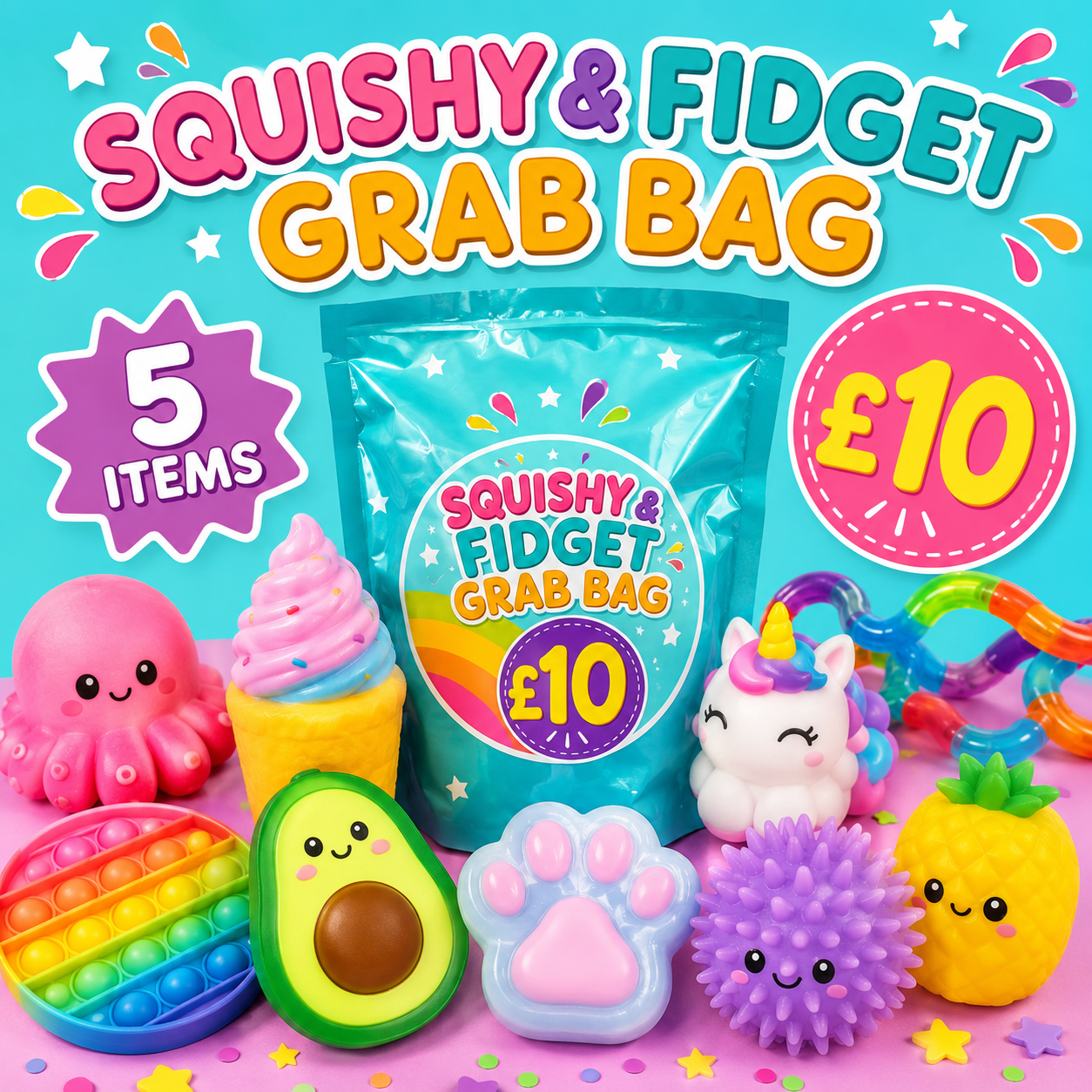 Squishy & Fidget Grab Bag