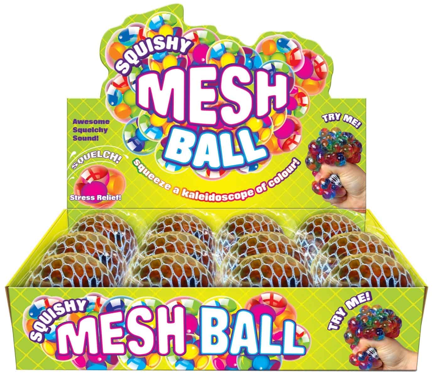 Mesh-Covered Orb Squishy Sensory Ball