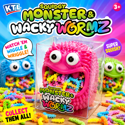 Squidgy Monster & Wacky Wormz Sensory Squish Toy