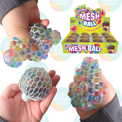 Mesh-Covered Orb Squishy Sensory Ball