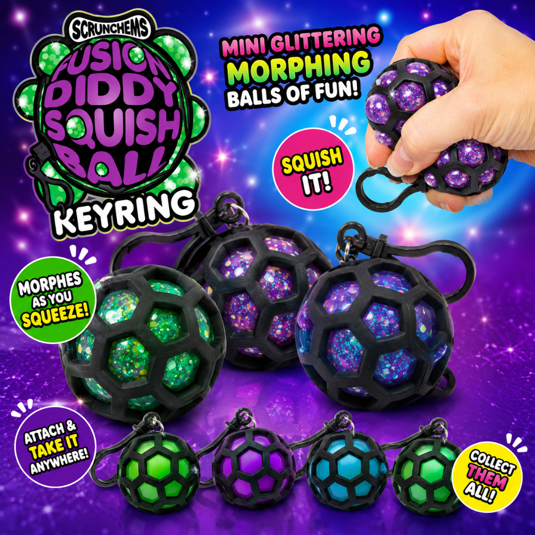 Scrunchems Fusion Squish Ball Keychain