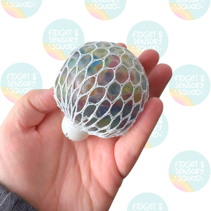 Mesh-Covered Orb Squishy Sensory Ball