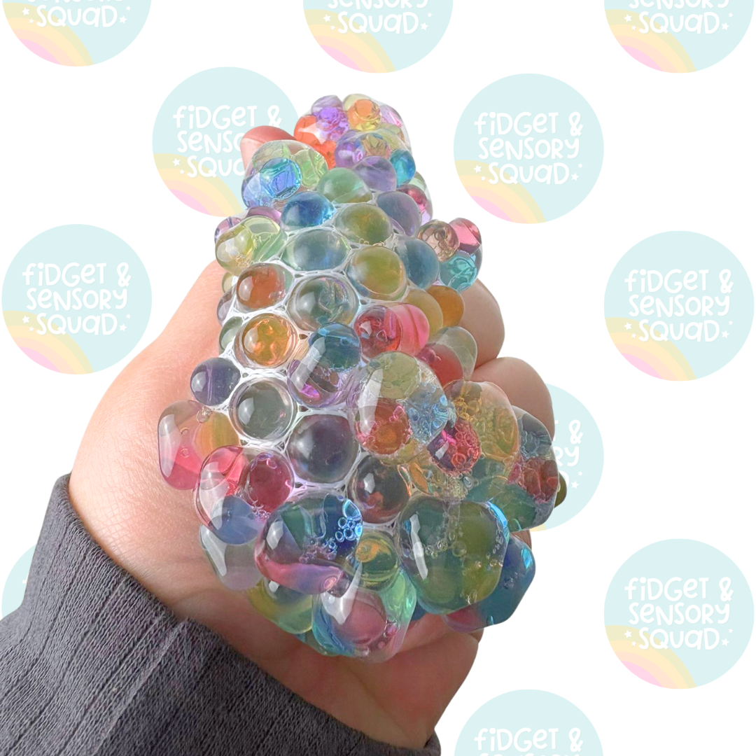 Mesh-Covered Orb Squishy Sensory Ball