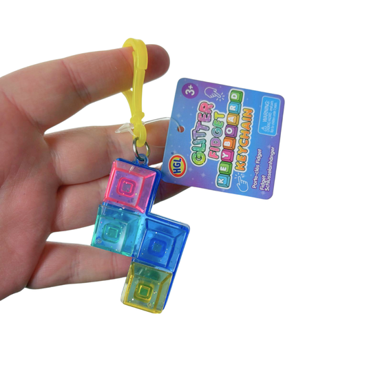 Glitter Clicker Fidget Key Chain
