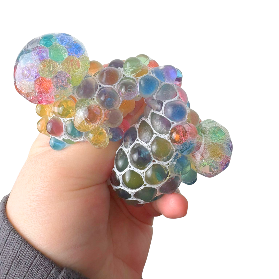 Mesh-Covered Orb Squishy Sensory Ball