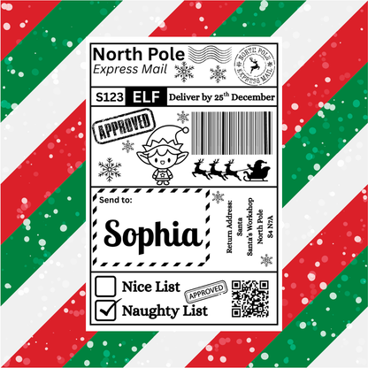Personalised Christmas Labels 10pk