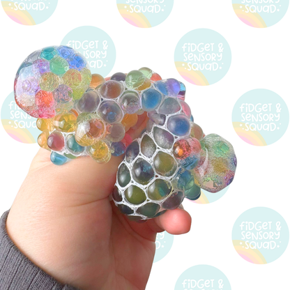 Mesh-Covered Orb Squishy Sensory Ball