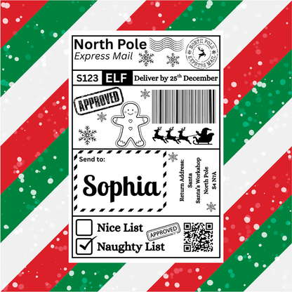 Personalised Christmas Labels 10pk