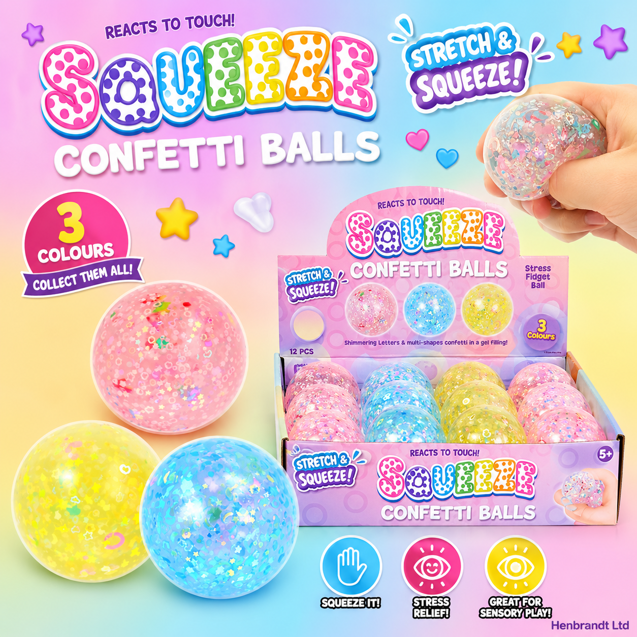 Squeezy Confetti Gel Ball