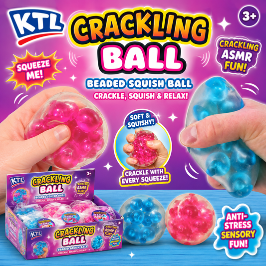 Crackling AMSR Beaded Squish Ball