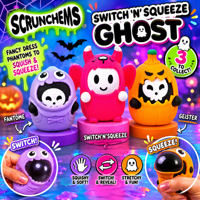 Scrunchems Switch N Squeeze Ghost - 3 TO COLLECT