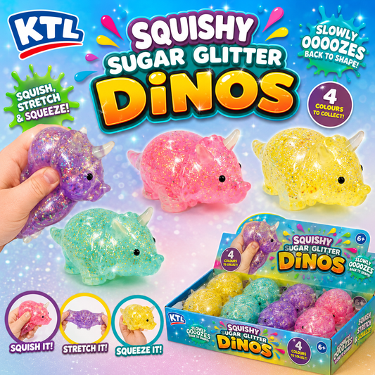 Squishy Sugar Glitter Dinosaurs