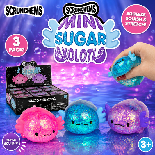 Scrunchems Mini Sugar Axolotls 3pk