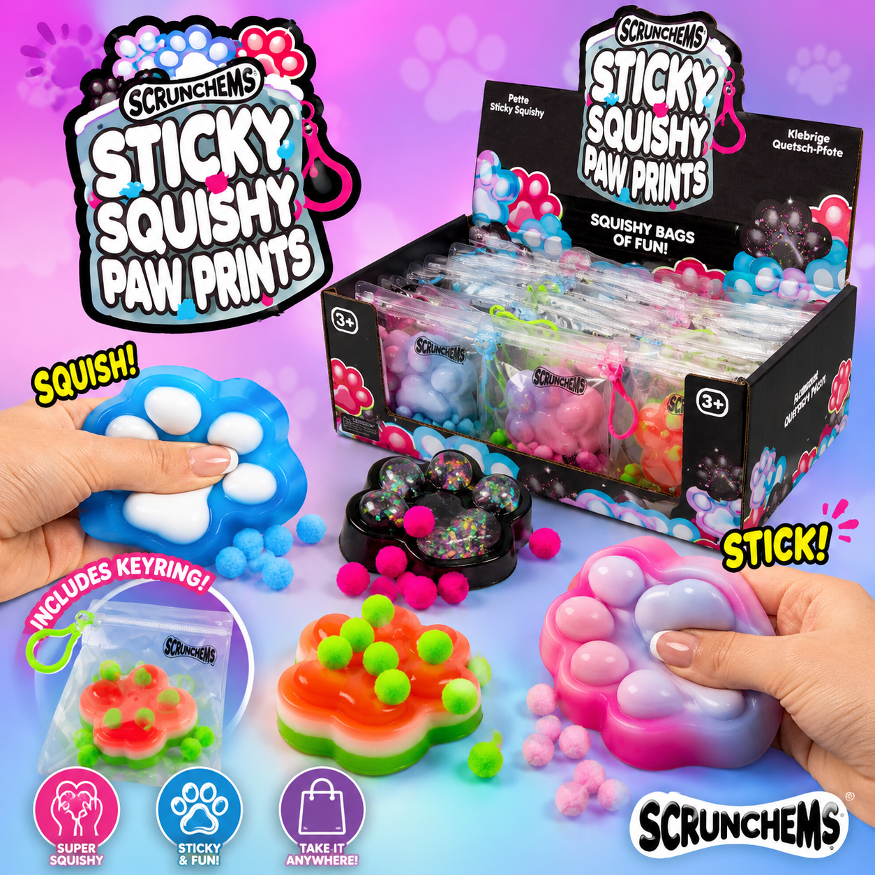 Scrunchems Sticky Squishy Paws