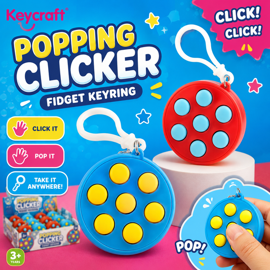 Popping Clicker Fidget Keyring