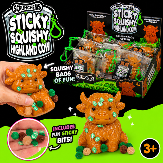 Scrunchems Sticky Squishy Highland Cow