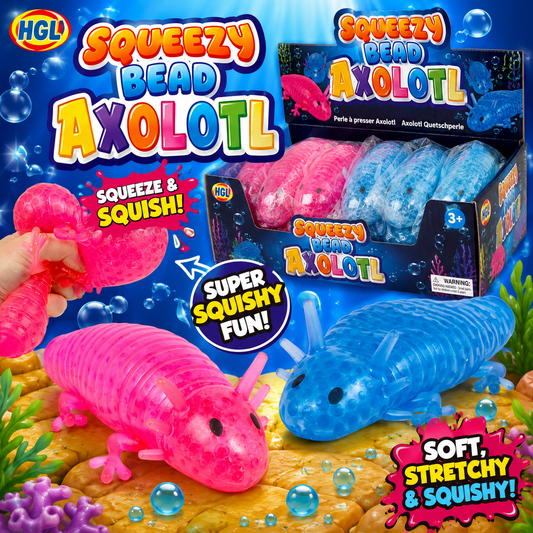Squeezy Beaded Axolotl