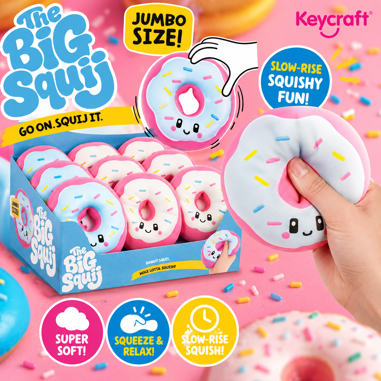 Big Squij Donut Slow-Rise Squishy Toy