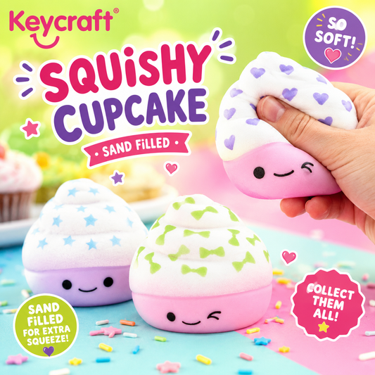 Squishy Sand Filled Cupcake Sensory Toy