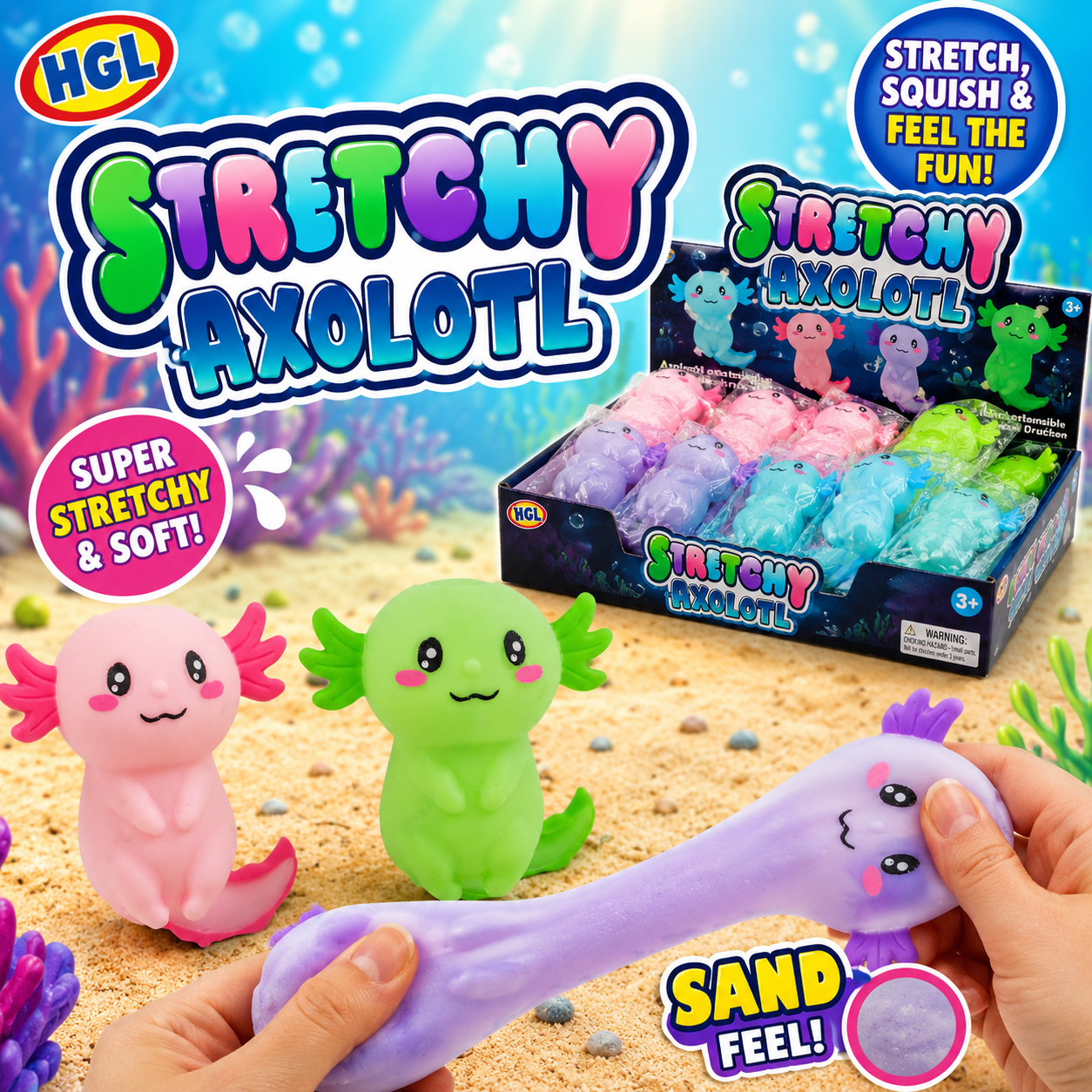 Stretchy Sand Axolotl Sensory Toy