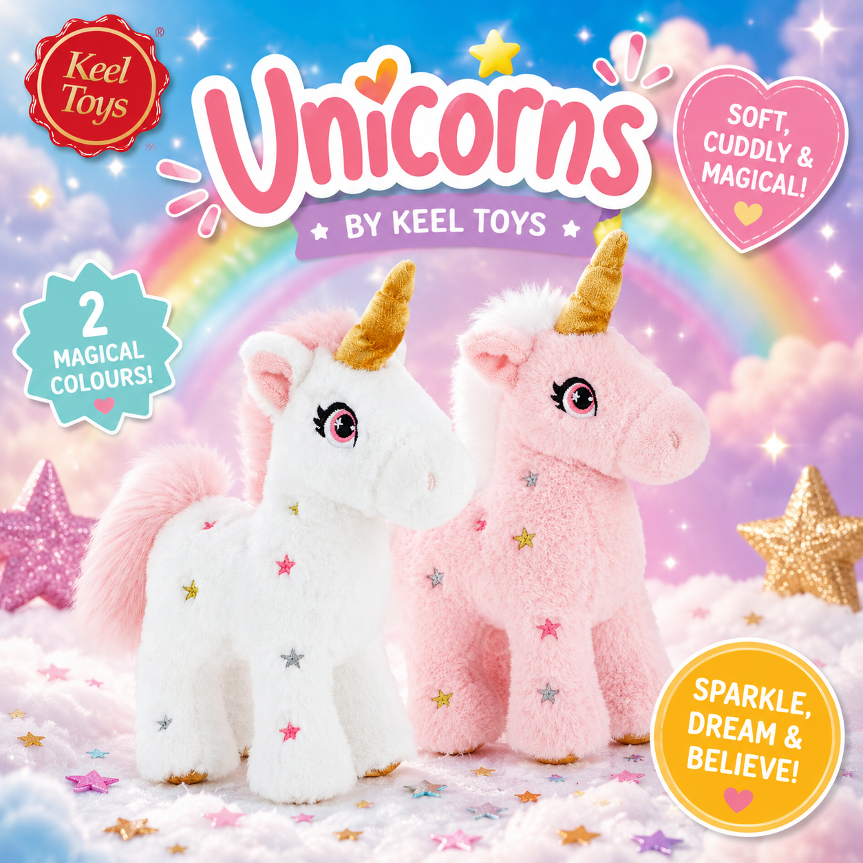 Keeleco Unicorn Soft Plush Toy 16cm