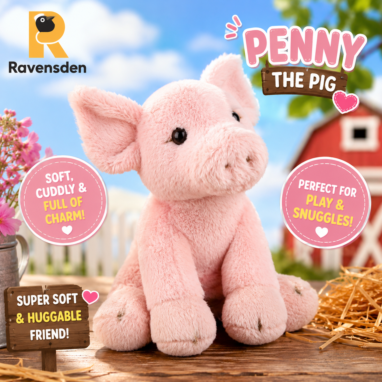 Penny The Pig Soft Toy - 15cm