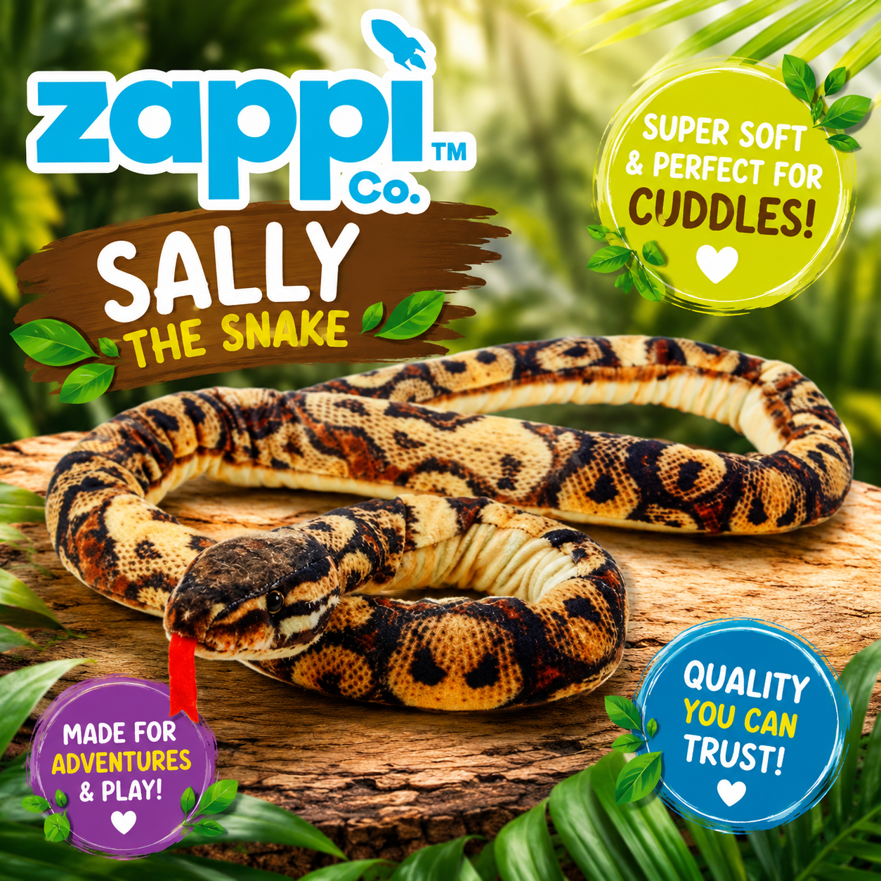 Sally The Snake Realistic Looking Soft Toy - 100cm