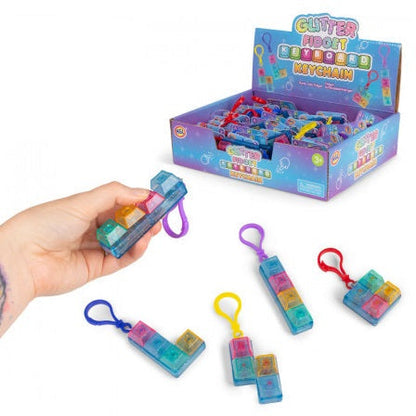 Glitter Clicker Fidget Key Chain