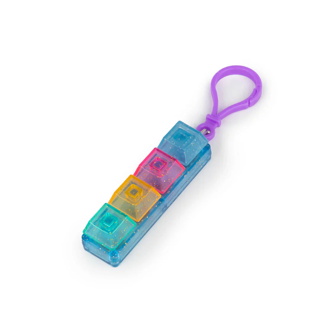 Glitter Clicker Fidget Key Chain